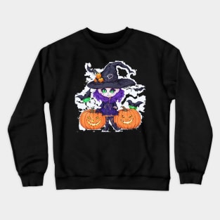 witch cat Crewneck Sweatshirt
